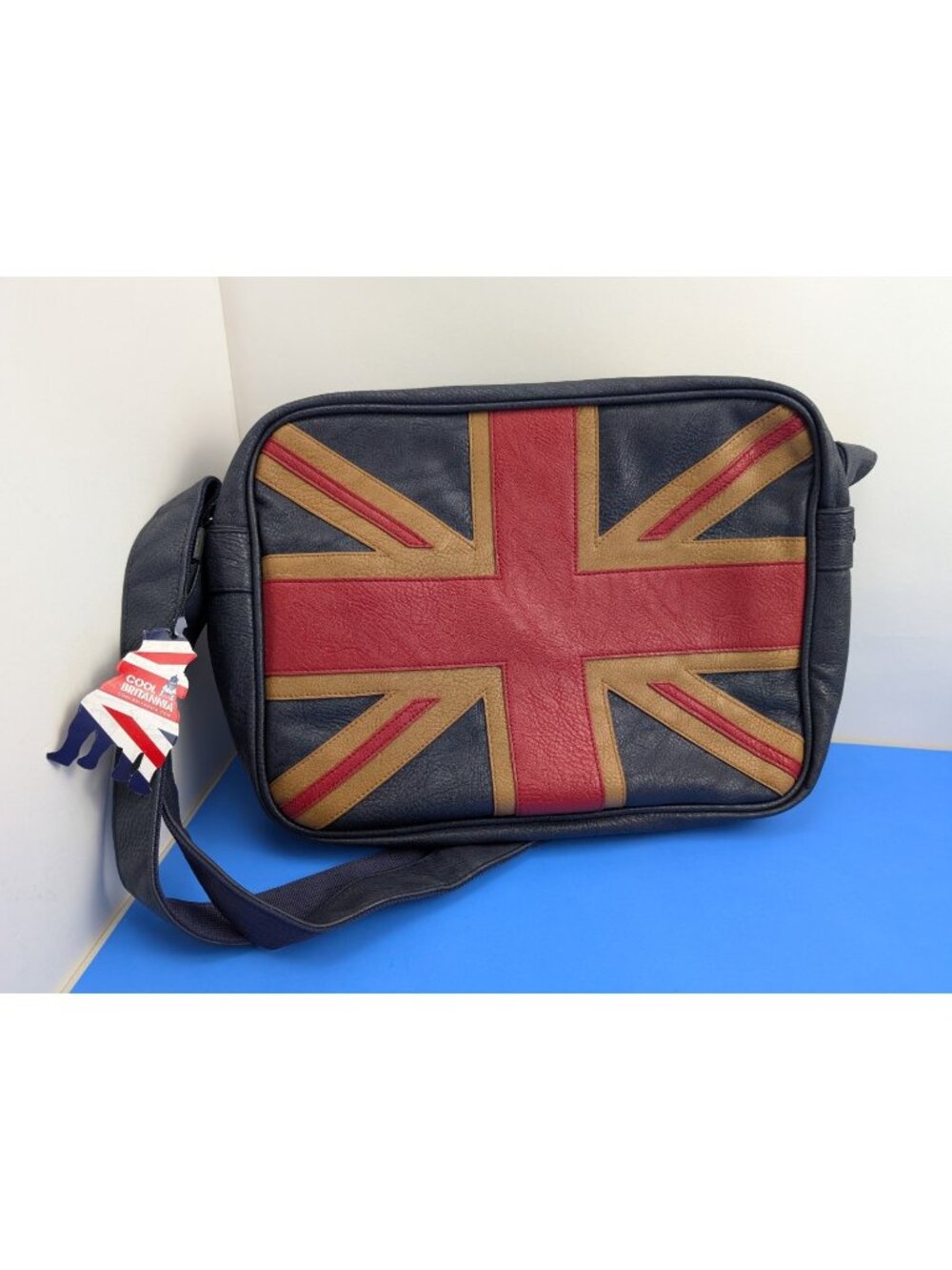 Cool Britannia Leather Union Jack Laptop Bag